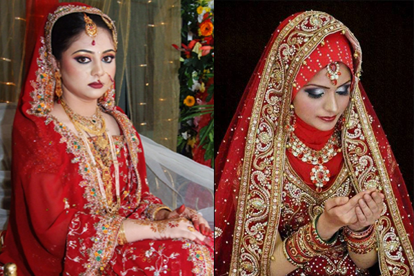 Észak -indiai muszlim menyasszonyi smink