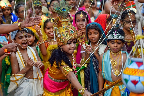 Janmashtami-festivaler i Indien