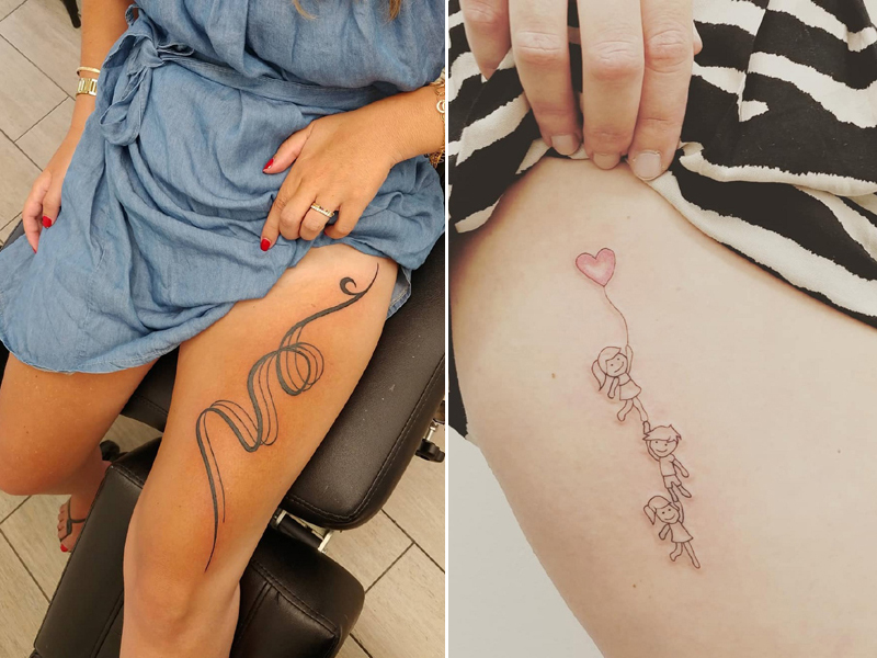Lår tatoveringer til kvinder