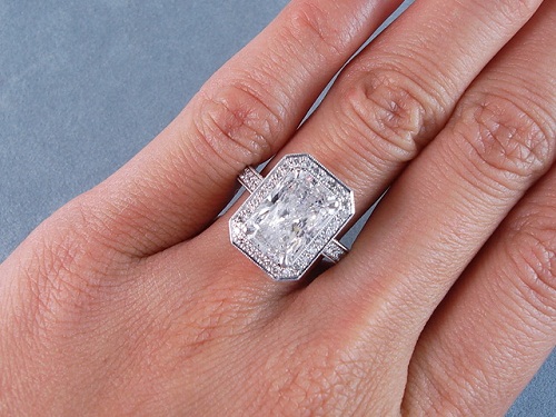 Radiant Cut 2-karat diamantring