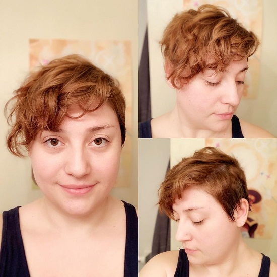Aszimmetrikus pixie hajvágás