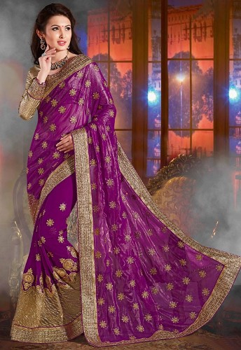 A Kuala Lumpur Violet Saree