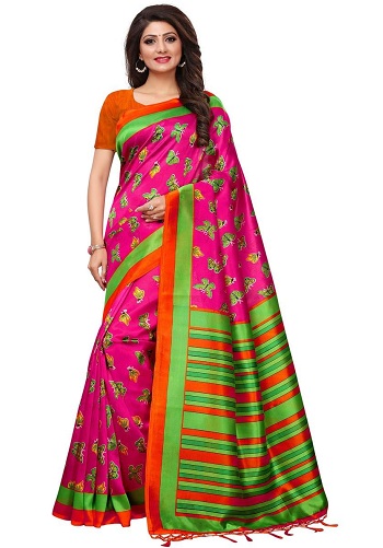 Trykte Mysore Silk Sarees