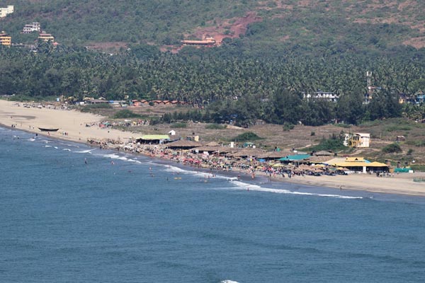 Morjim -stranden i Goa til bryllupsrejse