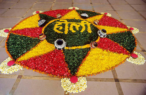 Holi ’Flower Rangoli -mønster