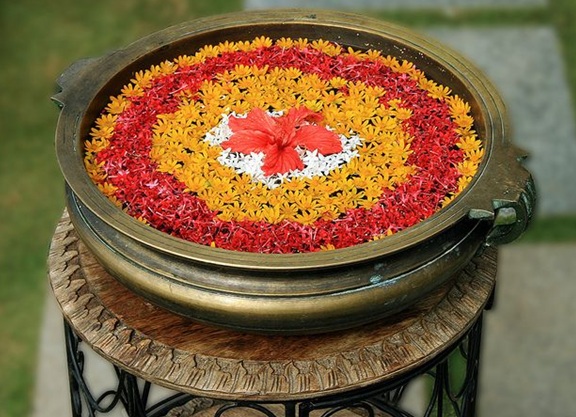 moderne rangoli designs med blomster