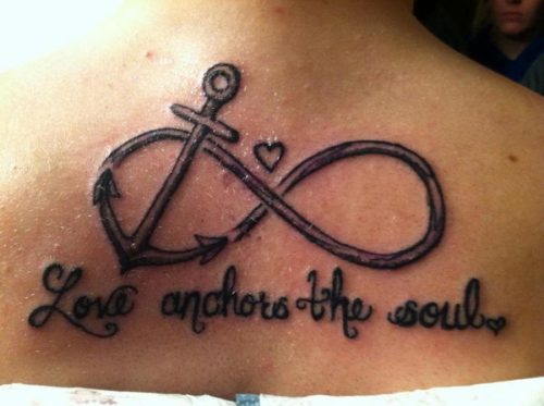 Anchor Infinity Tattoo Design til mænd