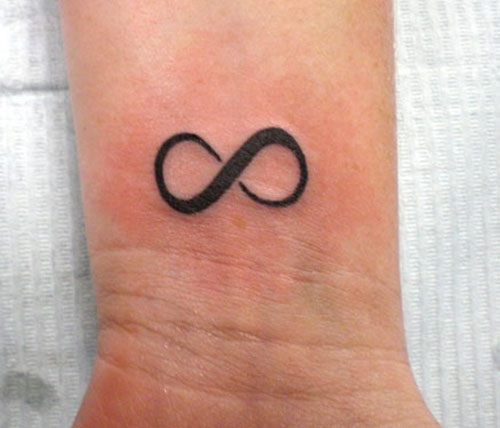 Cool Infinity Symbolsk tatovering på håndleddet