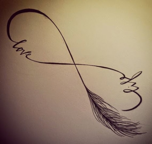 infinity love tattoo design