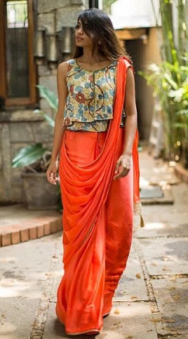 Designer trykt bluse