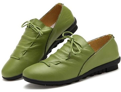 tiszta zöld bőr női cipő