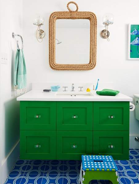 Zöld fürdőszobai szekrények