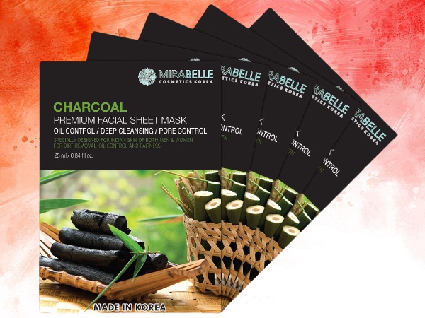 MIRABELLE COSMETICS KOREA Faszén arcmaszk