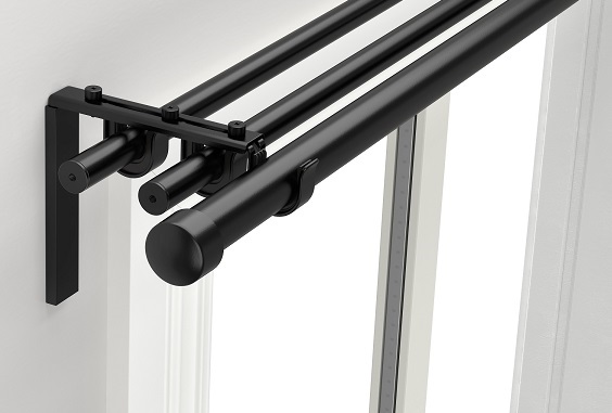 Triple Curtain Rod Bracket