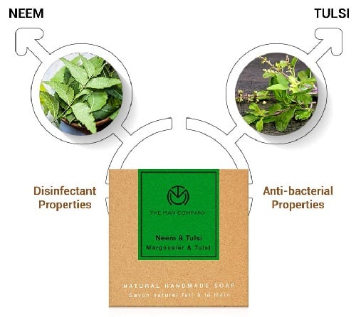 Man Company Anti Acne Neem és Tulsi szappan