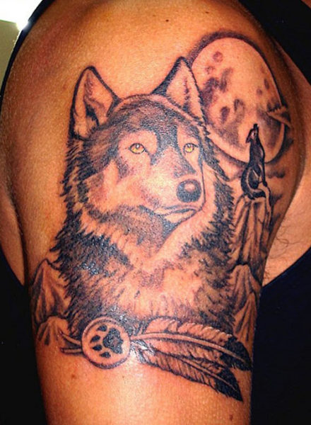 Farkasos Tetoválások Férfiaknak