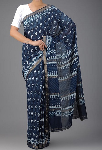 Indigo Chanderi Sarees