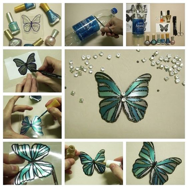 Plastflaske Butterfly Craft