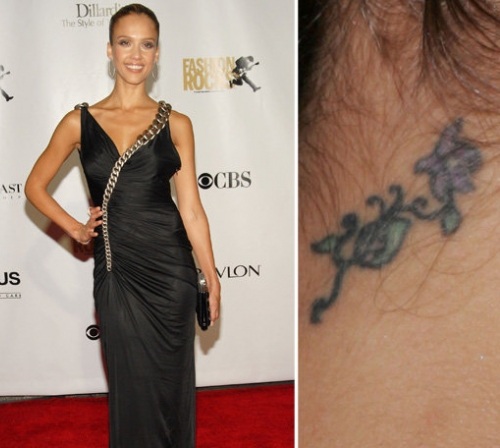 Jessica Alba med deres tatoveringer