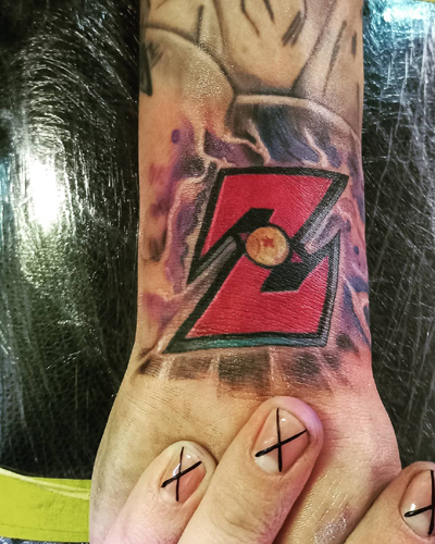 Bright Z Letter Tattoo Design