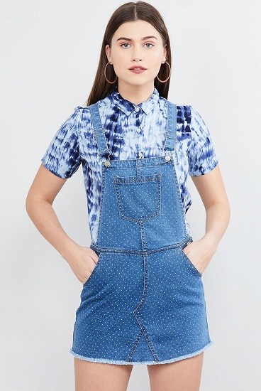 Farmer Dungaree pöttyös ruha