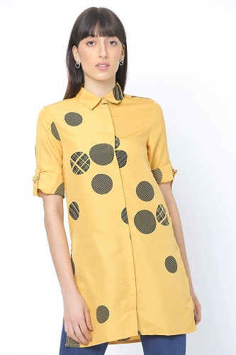 Polka Dot Long Partywear Shirt