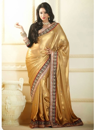 Fényes Golden Saree 10