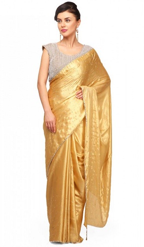 Almindelig Golden Saree