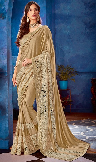 Golden Shimmer Saree