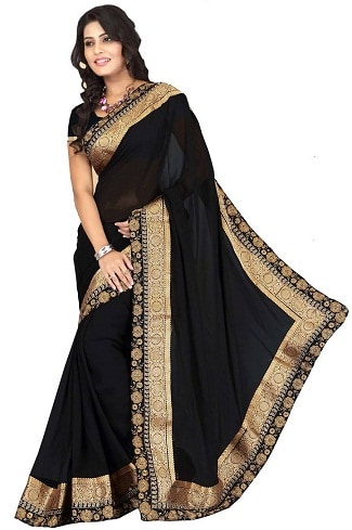 Hagyományos tervező Black Saree