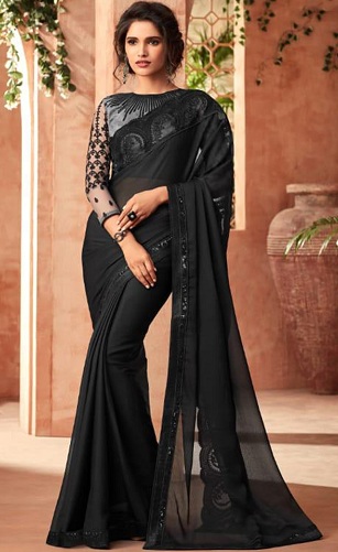 Black Fancy Saree