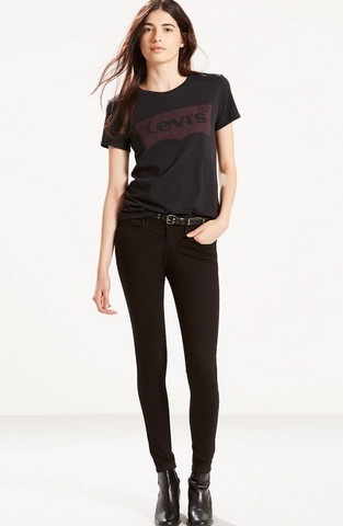Sizzling Levis sorte jeans til kvinder
