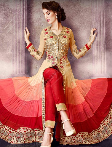 Pakistanske cigaretbukser Salwar Kameez 12