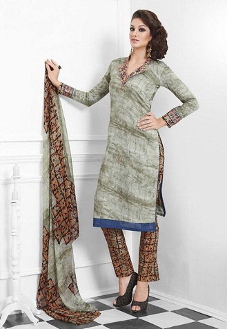 Pakistansk trykt Salwar Kameez