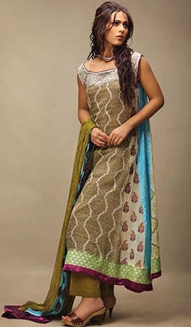 Pakistansk bomuld Salwar Kameez