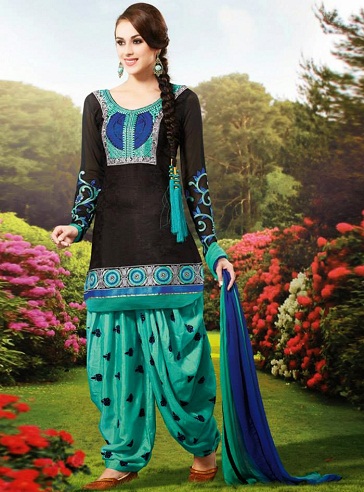 Pakistanske Patiala Salwar Kameez