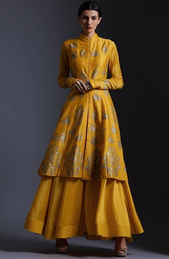 Designer Kurti With Lehenga Af Rohit Bal