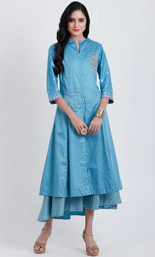 Designer frontknap Kurti af Biba