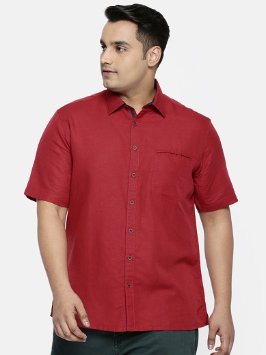 Férfi piros vászon ing