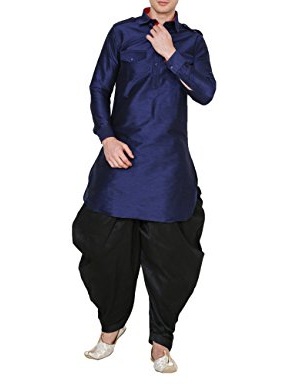 Selyemkeverék Pathani Kurta Pizsama