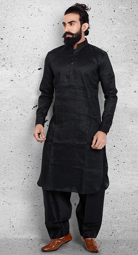 Linned Pathani Kurta Pyjama