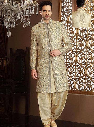 Bryllupsstil Pathani Kurta Pyjama