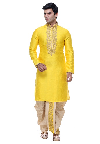 Pathani Kurta med pyjama i Dhoti -stil