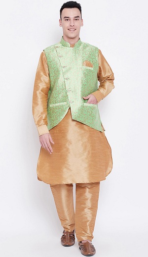 Pathani Kurta pizsama dzsekivel