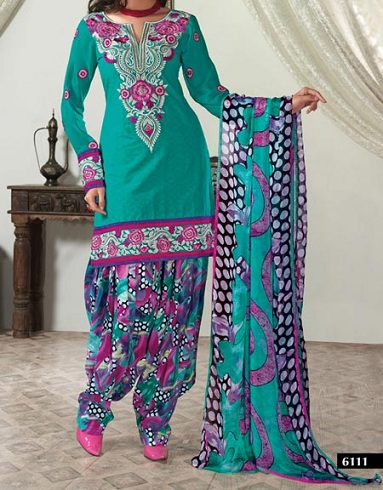 Trykt Punjabi Salwar Suit