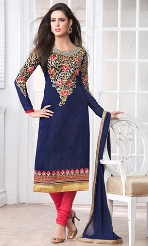 Royal Blue Party viselet pandzsábi Salwar Kameez