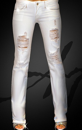 Off White Ripped Jeans