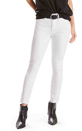Hvide ankeljeans