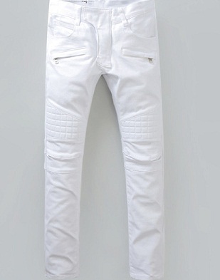 Hudstramme hvide jeans