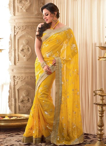 The Ravishing Yellow Saree